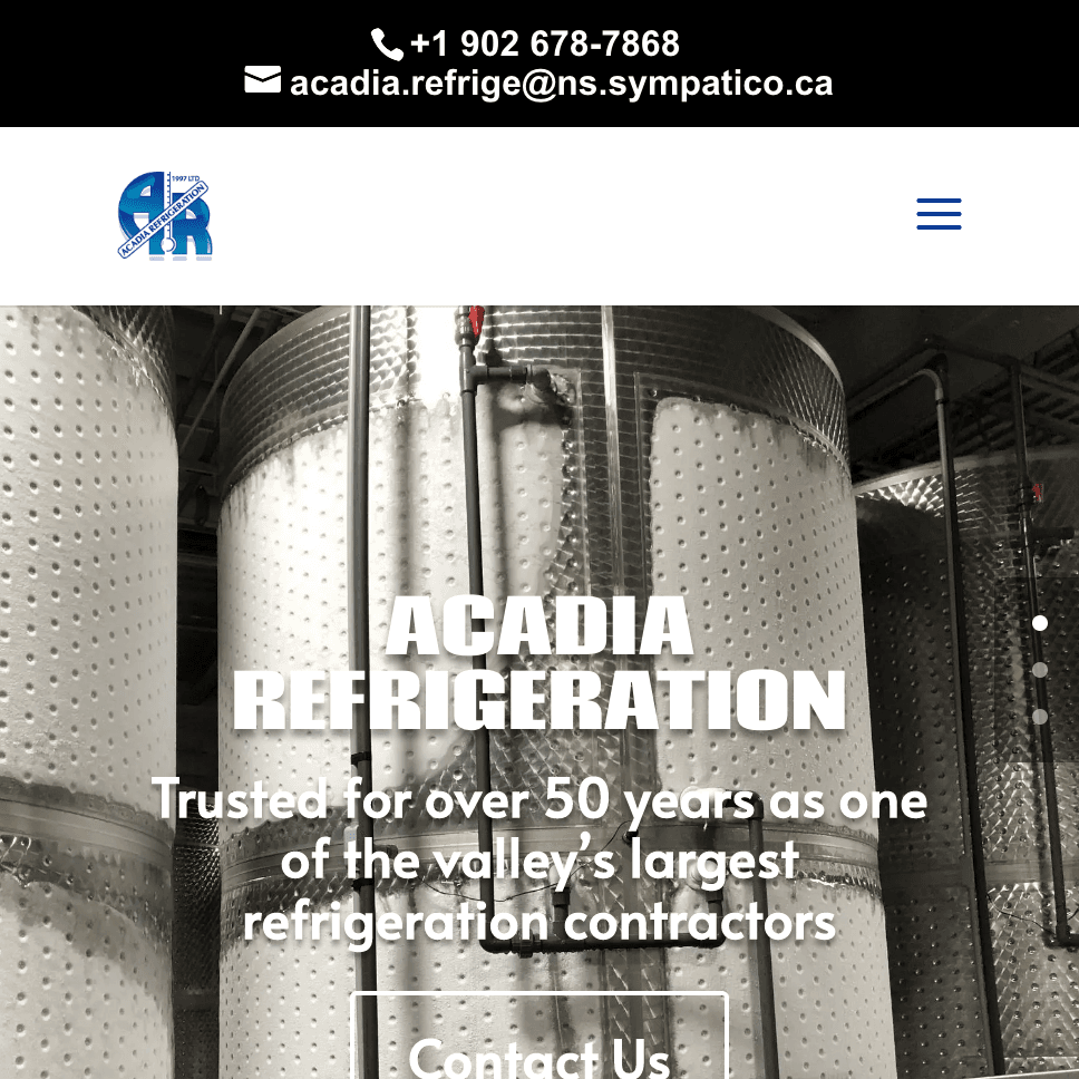 Thumbnail of acadiarefrigeration.com website
